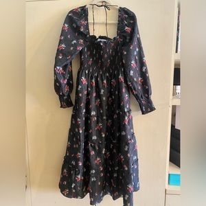 Excellent Hill House Home XL Naomi Nap Dress in Black Ikat